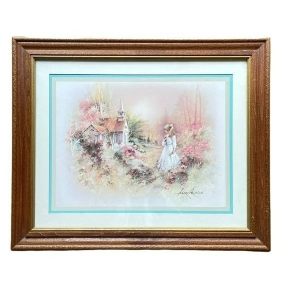 Vintage Girl And Flowers Framed Print Art by Andres Orpinas - Picture 13 of 13